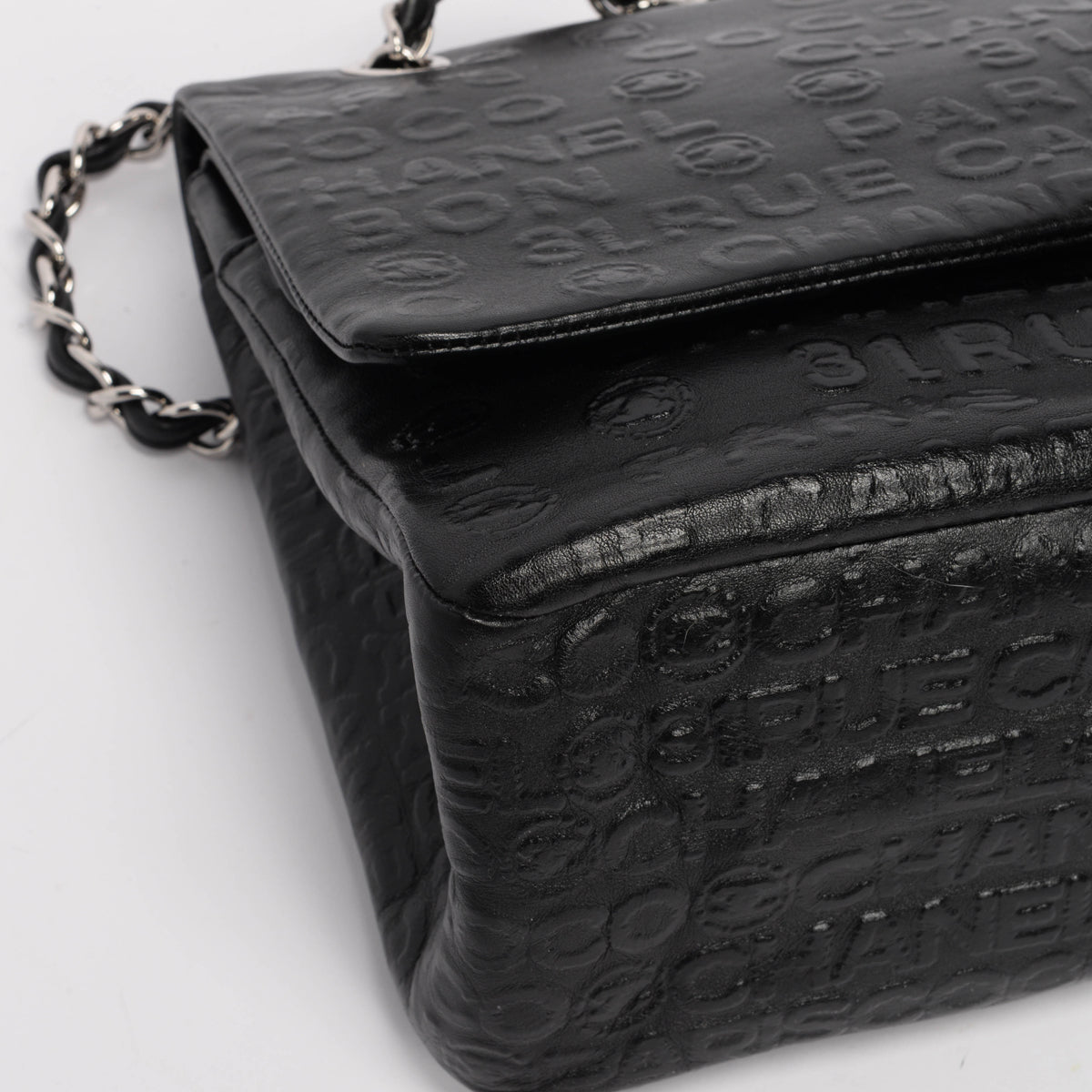 Chanel Black Unlimited Embossed Reissue 228 Flap Bag