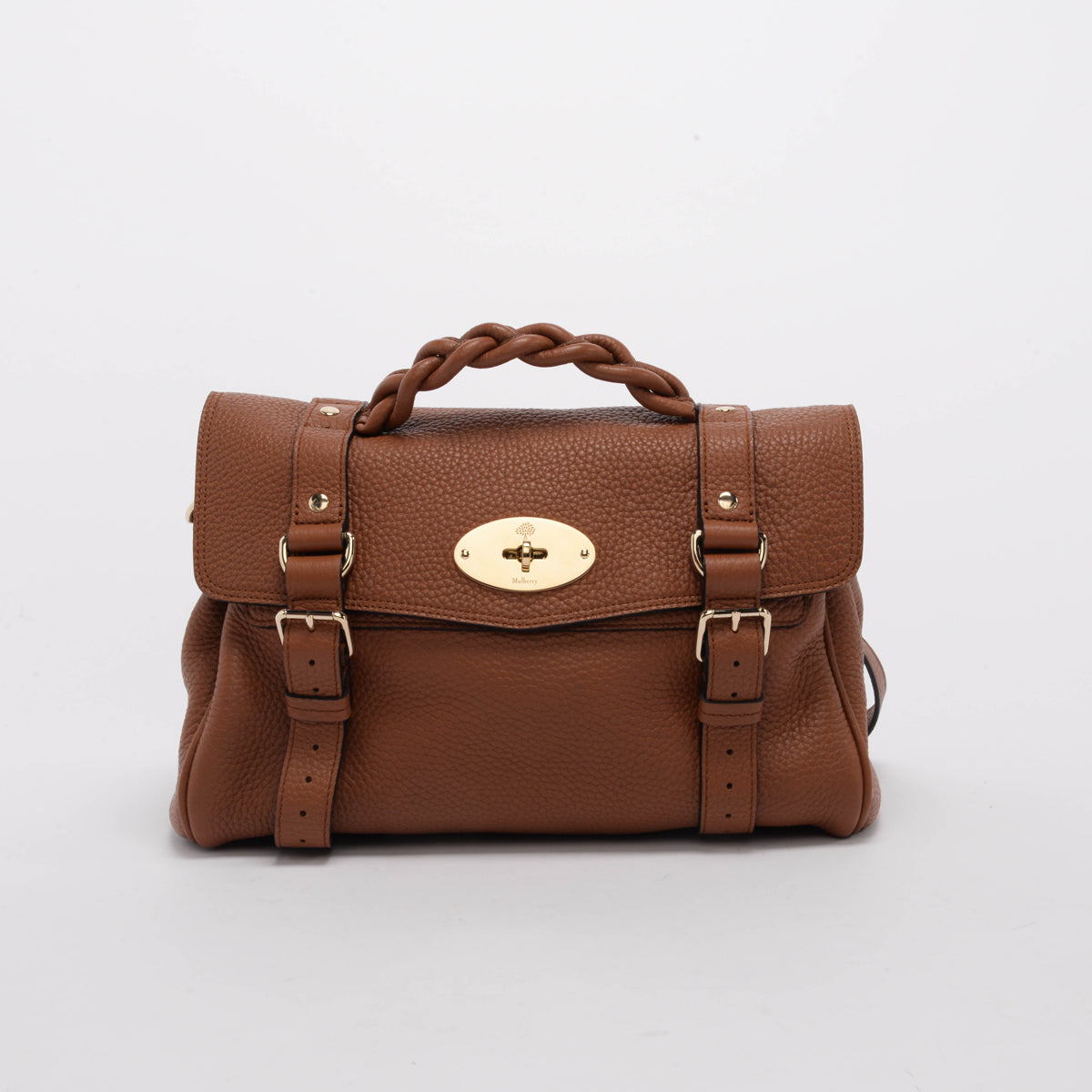 Mulberry Chestnut Classic Grain Alexa Top Handle Bag