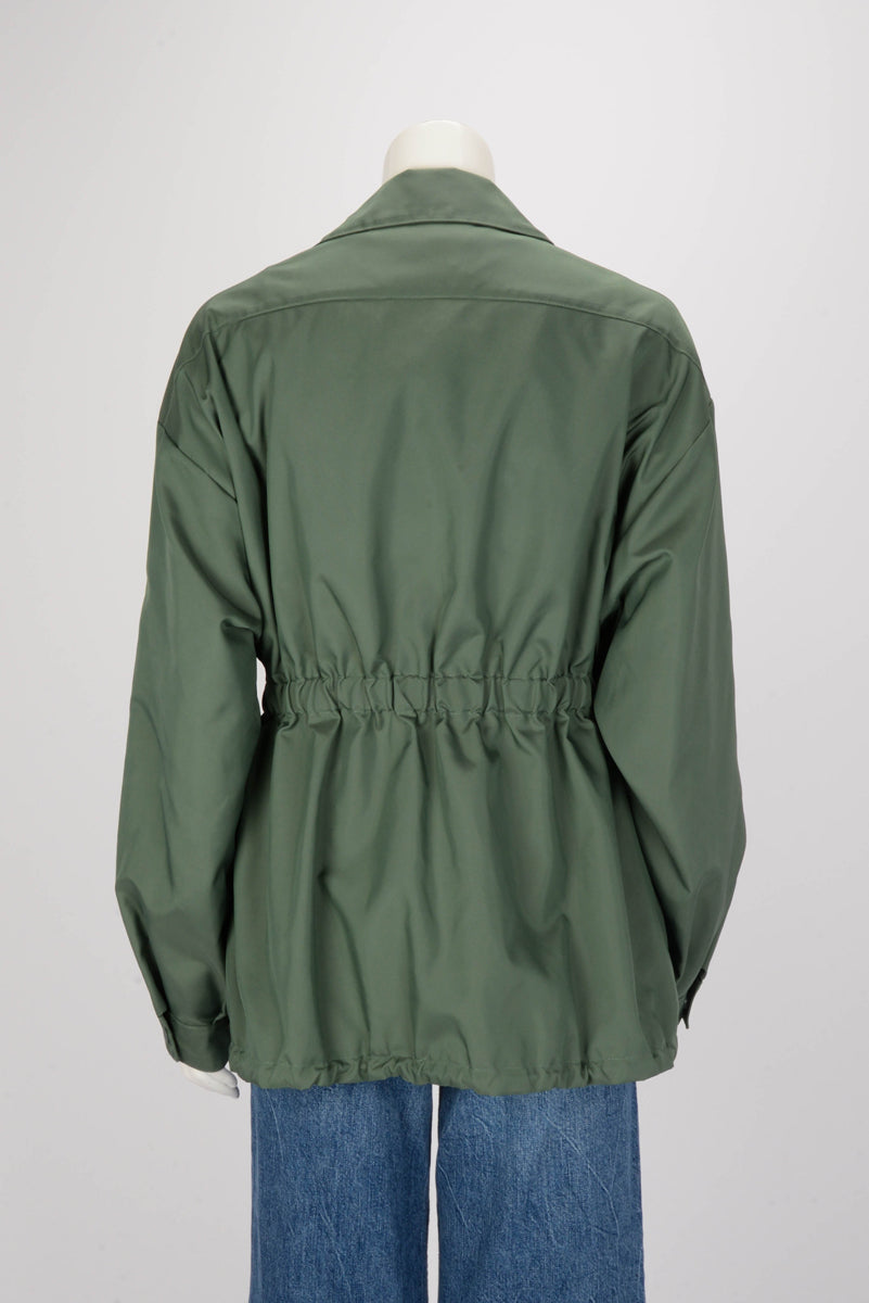 Wardrobe NYC Green Nylon Gathered Shell Parka Jacket S