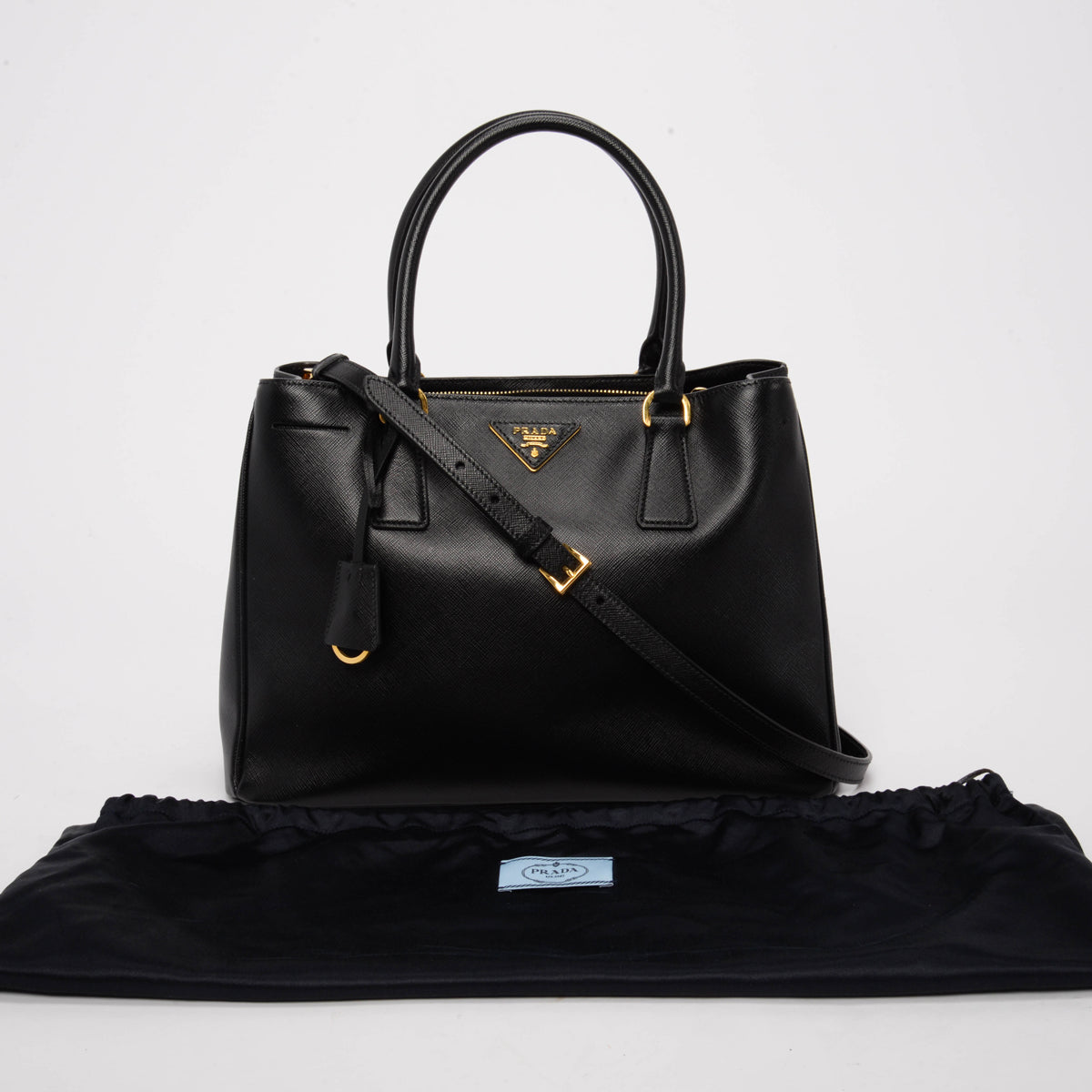 Prada Black Saffiano Medium Galleria Tote