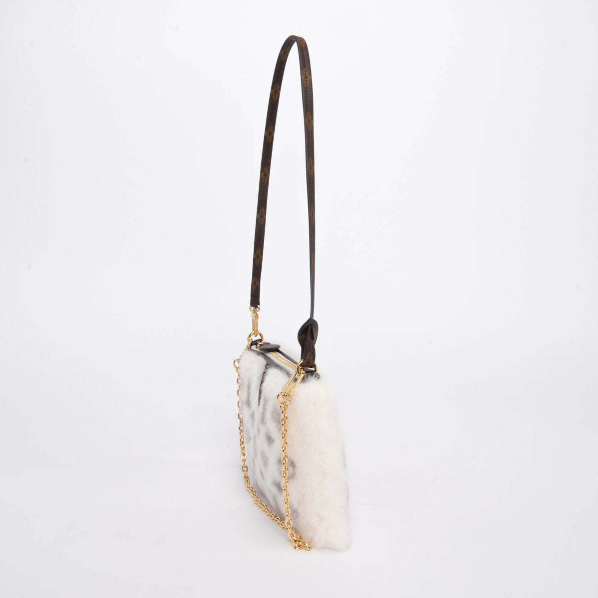 Louis Vuitton White Monogram Mink Neo Pochette Milla Mini Bag