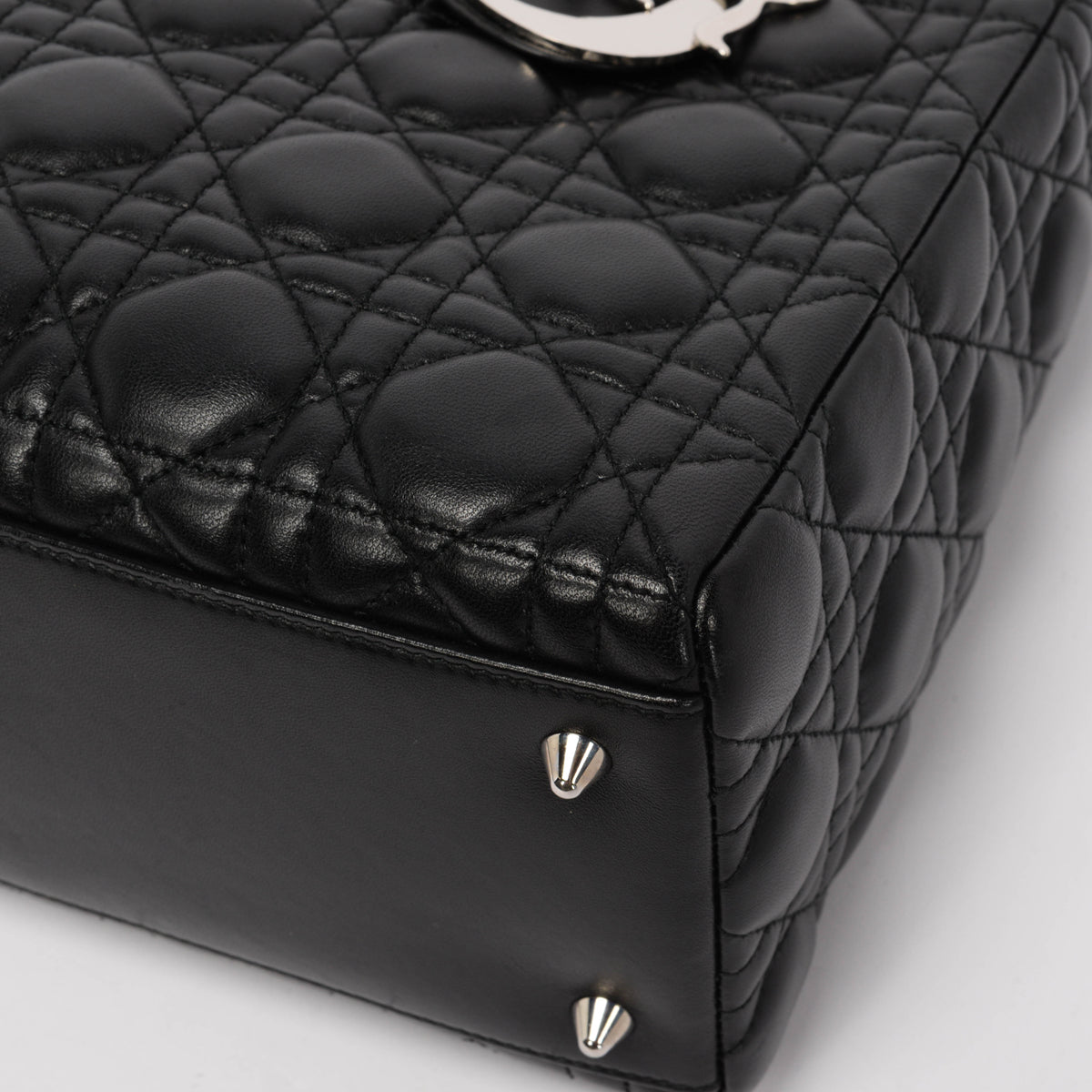 Dior Black Cannage Lambskin Medium Lady Dior Bag