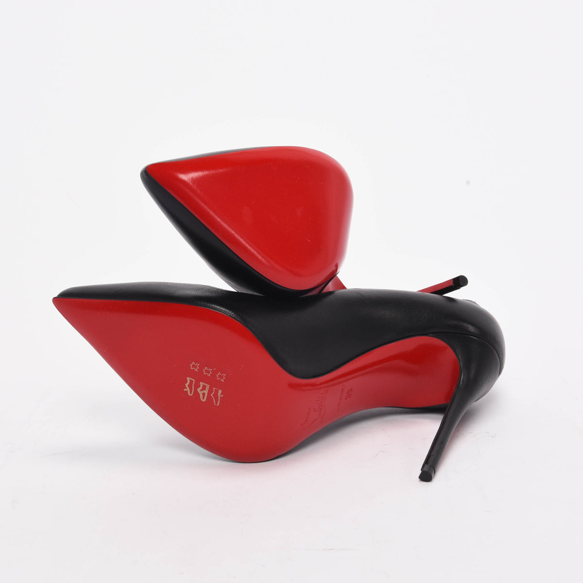 Christian Louboutin Black Nappa Pigalle Follies 100 Pumps 39