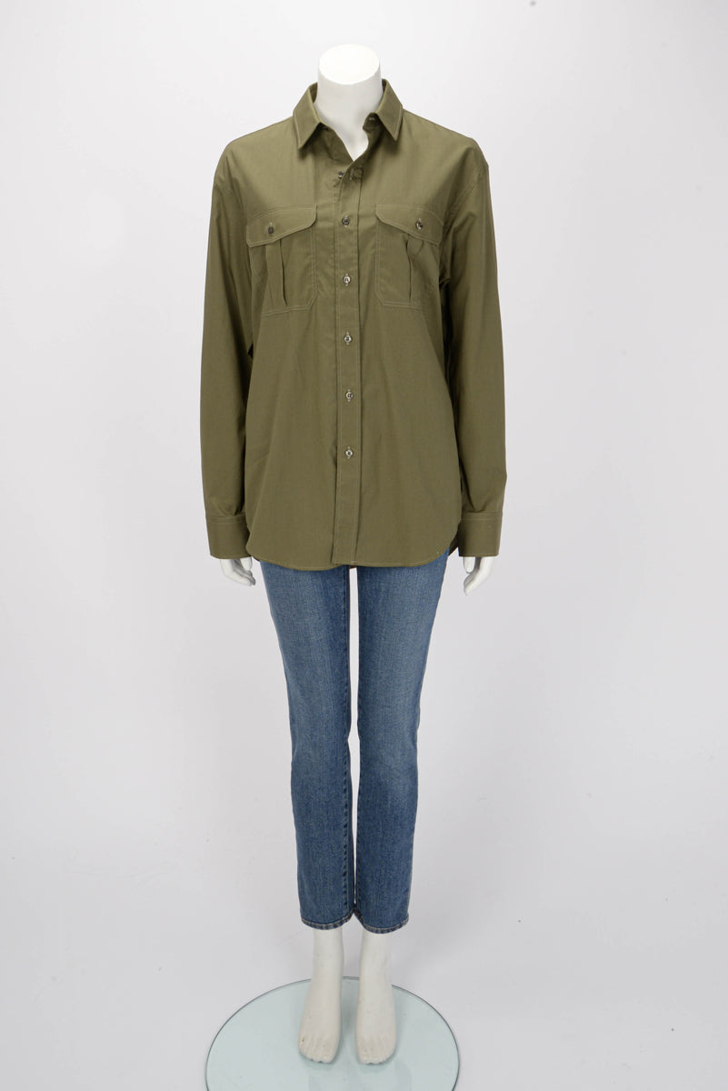 Wardrobe NYC Military Cotton Oversized Shirt S