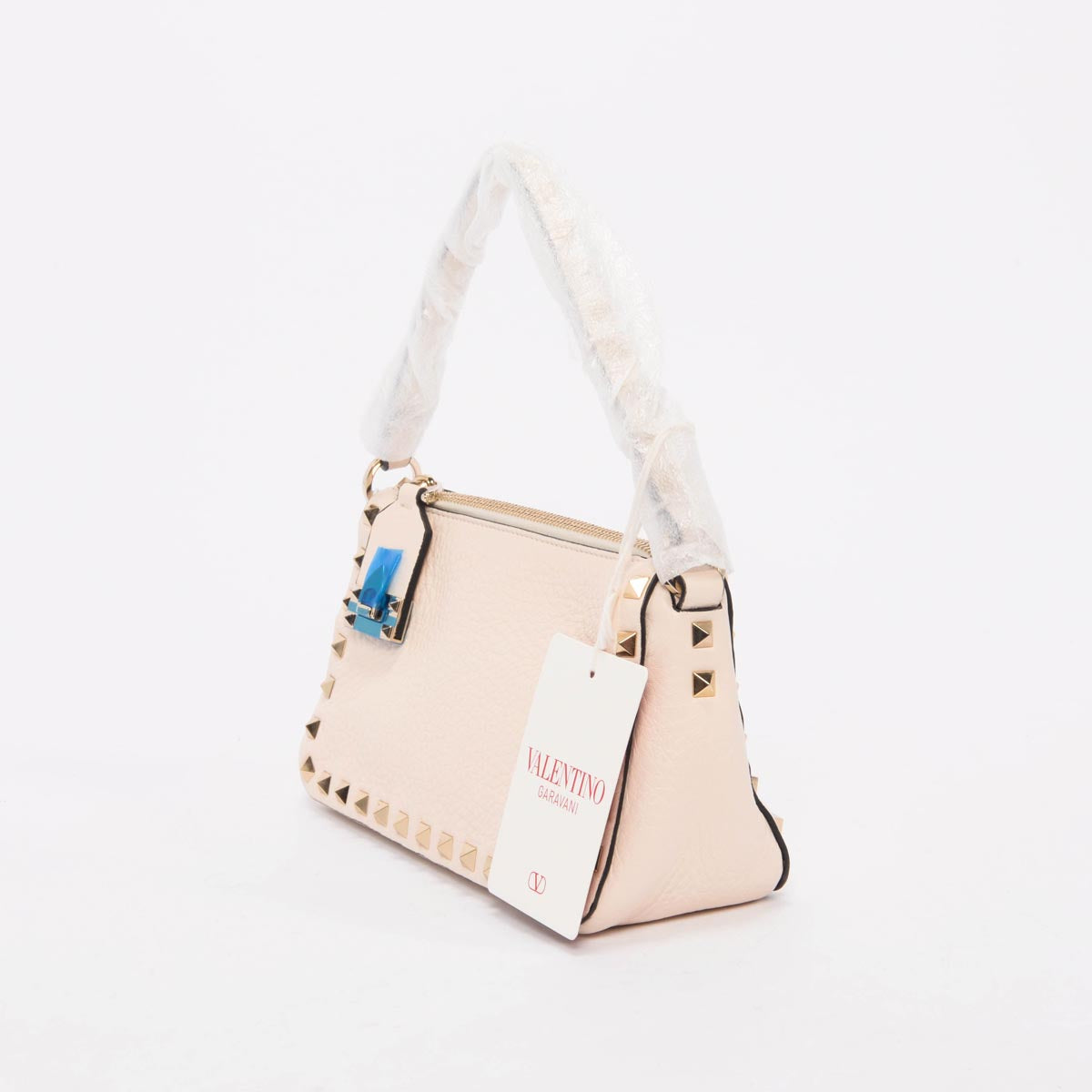 Valentino Light Ivory Grainy Calfskin Small Cross Body Bag