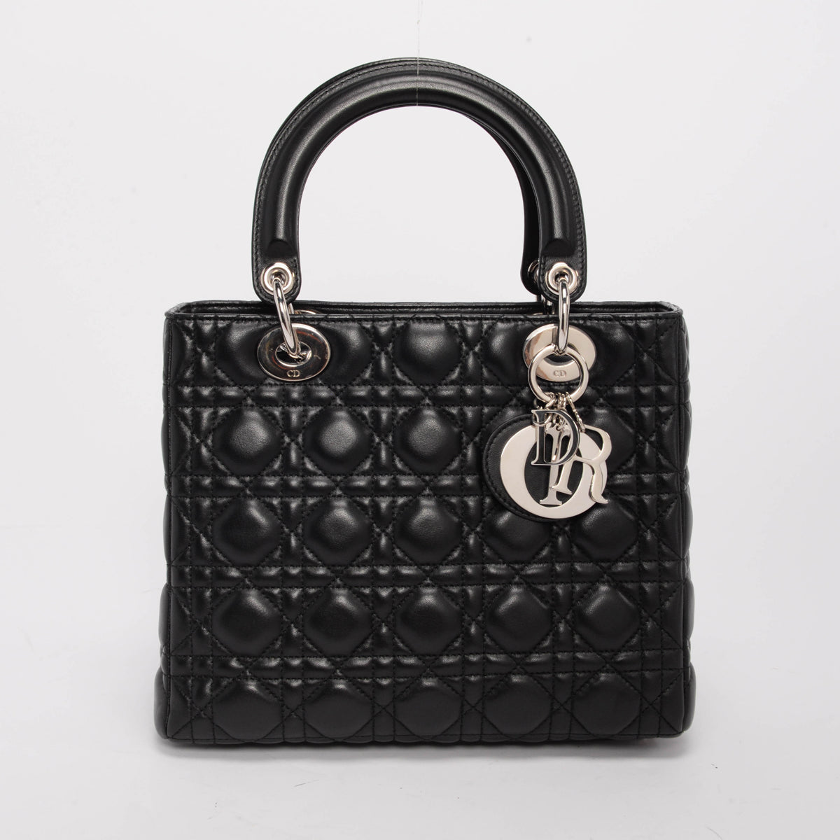 Dior Black Cannage Lambskin Medium Lady Dior Bag