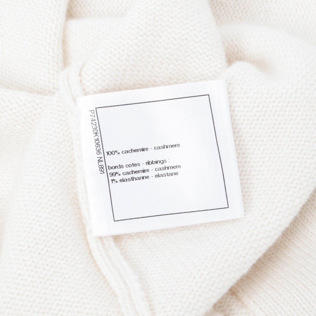 Chanel Cream Cashmere No. 5 Cruise Cardigan FR 36