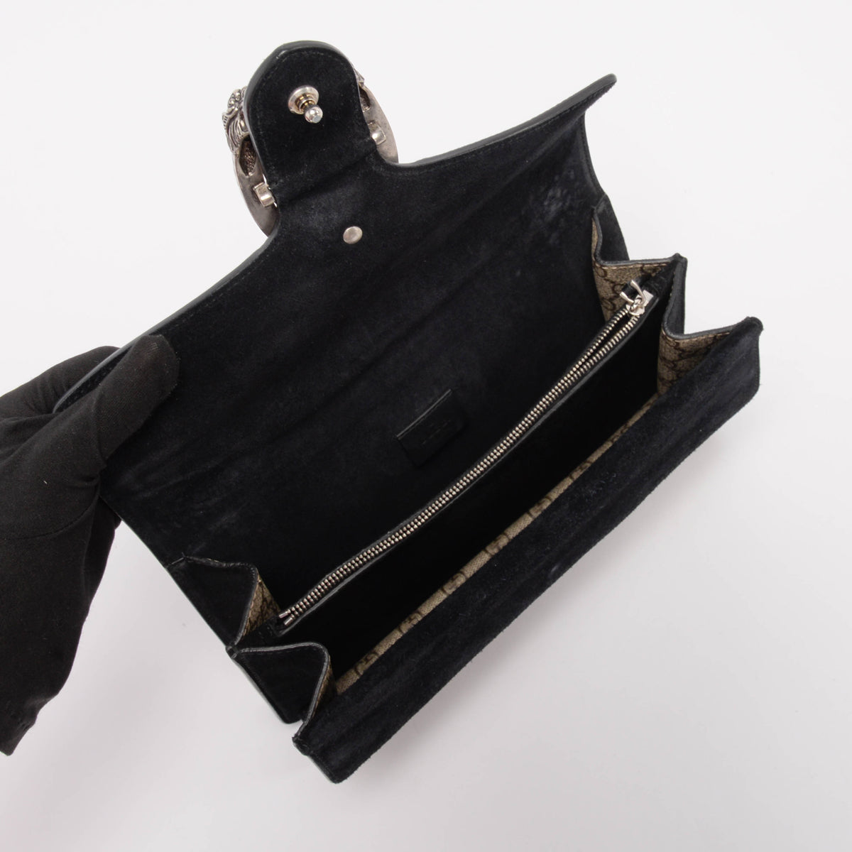 Gucci Black GG Supreme Medium Dionysus Bag