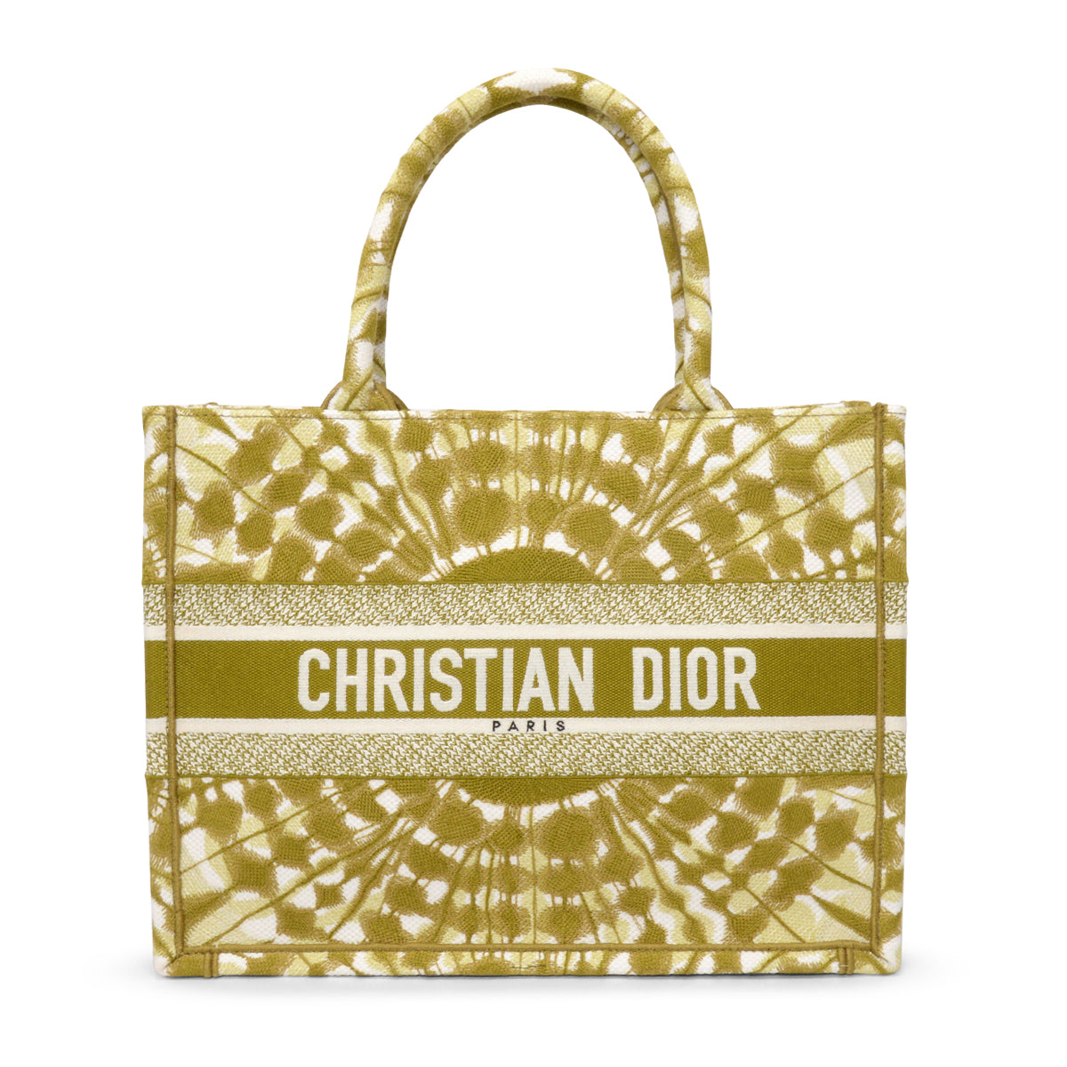 Dior Green Tie Dye Canvas Medium Book Tote
