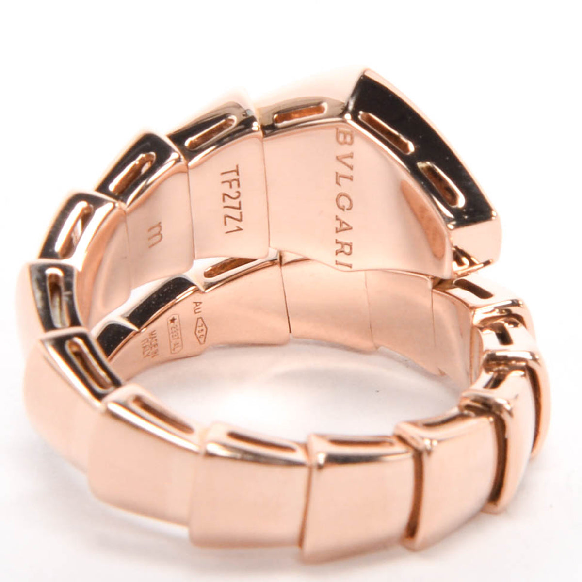Bulgari 18k Pink Gold Serpenti Viper Ring