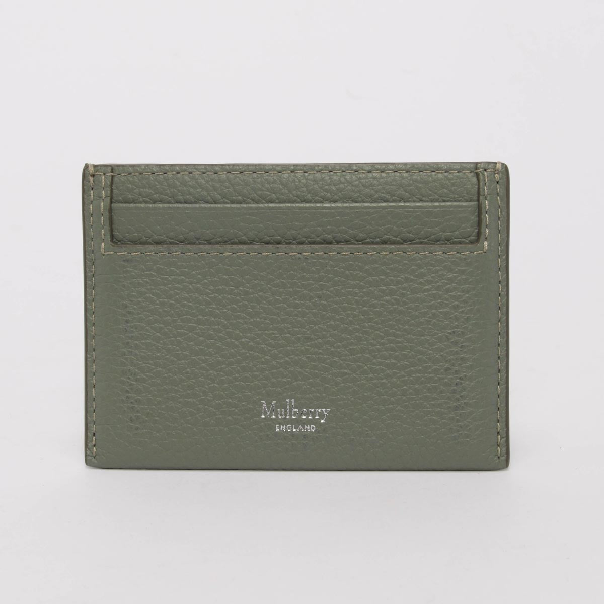 Mulberry Light Khaki Classic Grain Credit Card Slip
