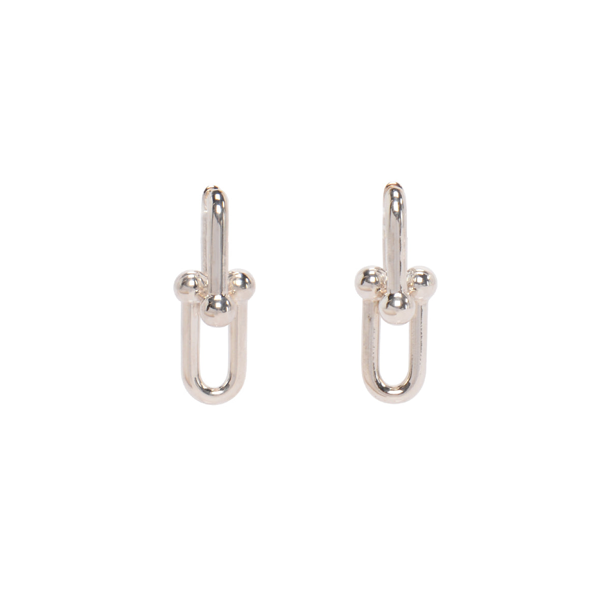 Tiffany & Co Sterling Silver HardWear Large Link Earrings