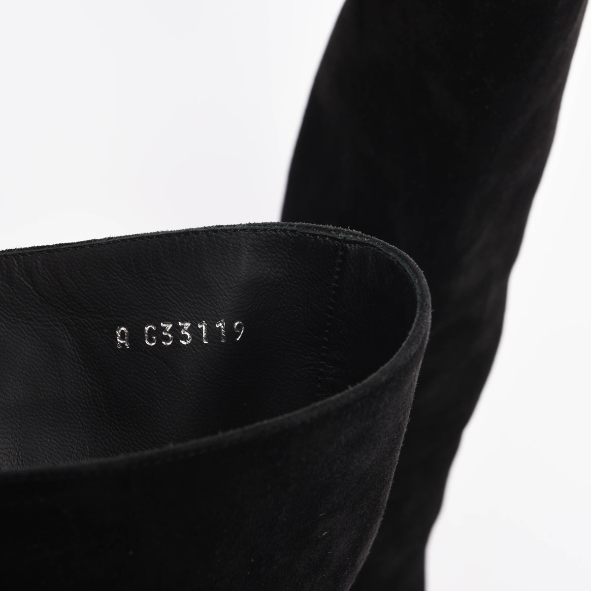Chanel Black Suede Cap Toe Gabrielle Logo Boots 41