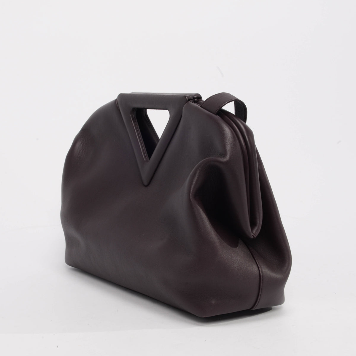 Bottega Veneta Grape Calfskin Medium The Point Triangle Bag