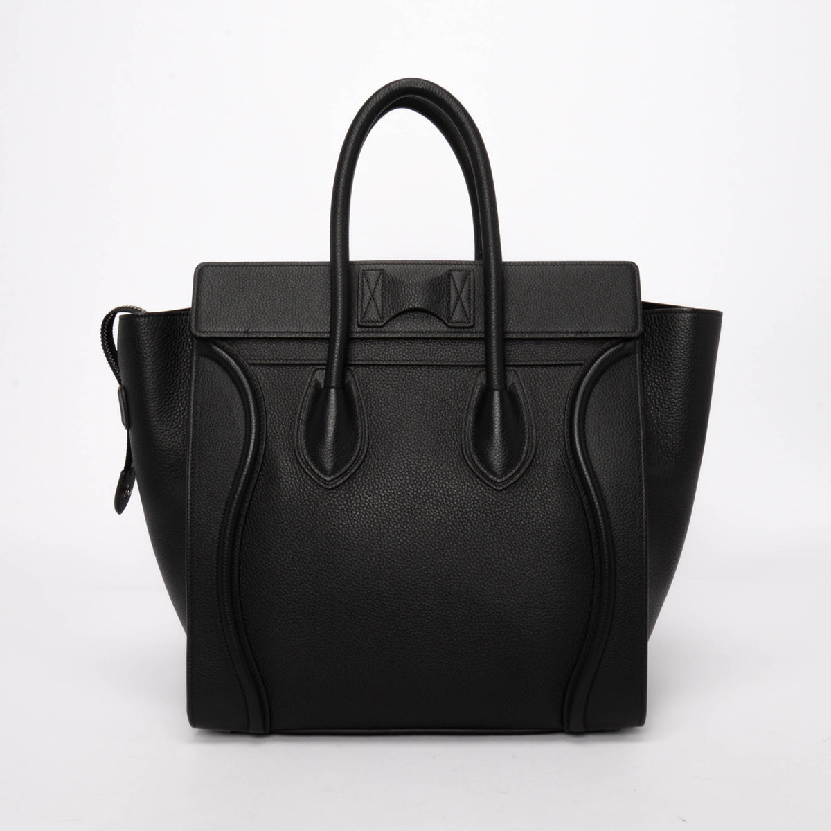 Celine Black Grained Calfskin Mini Luggage Tote
