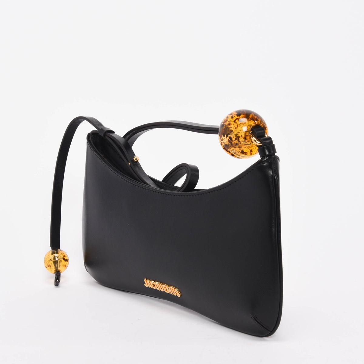 Jacquemus Black Calfskin Le Bisou Perle Bag