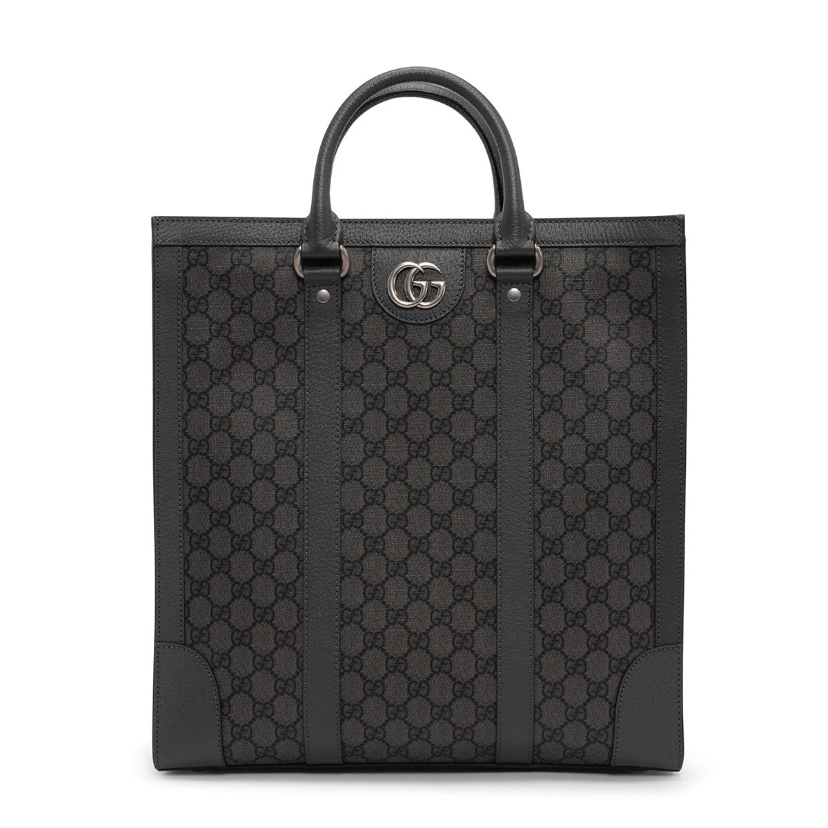 Gucci Anthracite GG Supreme Ophidia Medium Tote