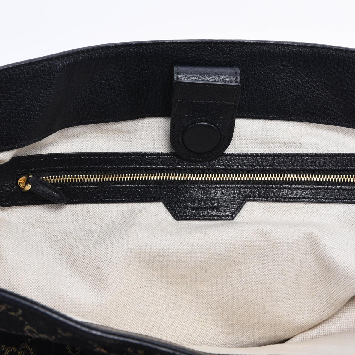Gucci Black GG Denim Ophidia Tote