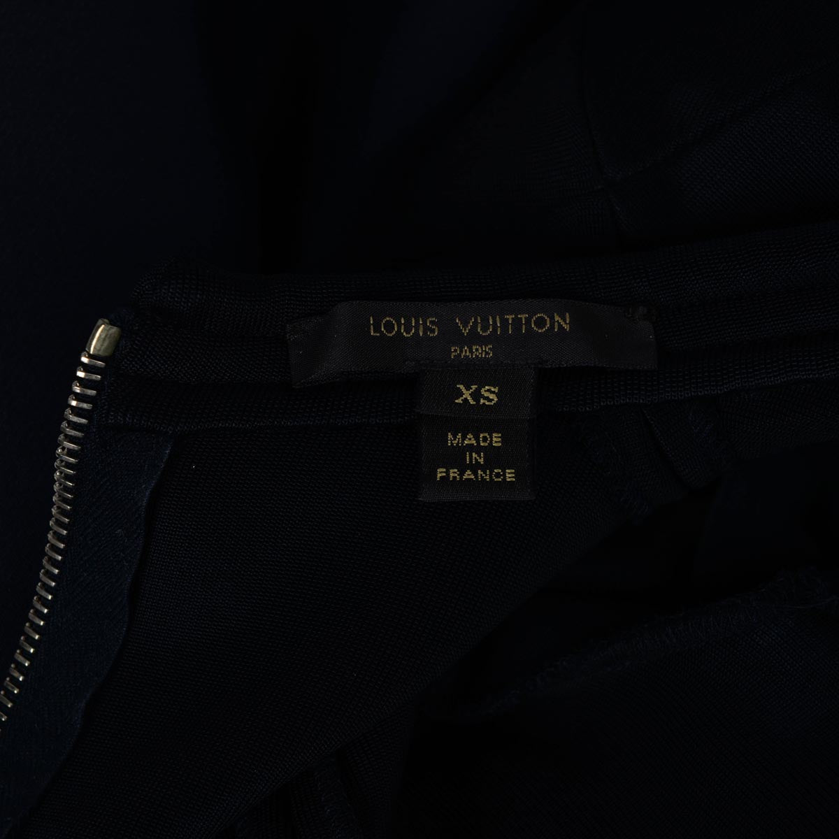 Louis Vuitton Black Short Sleeve Dress With Belt