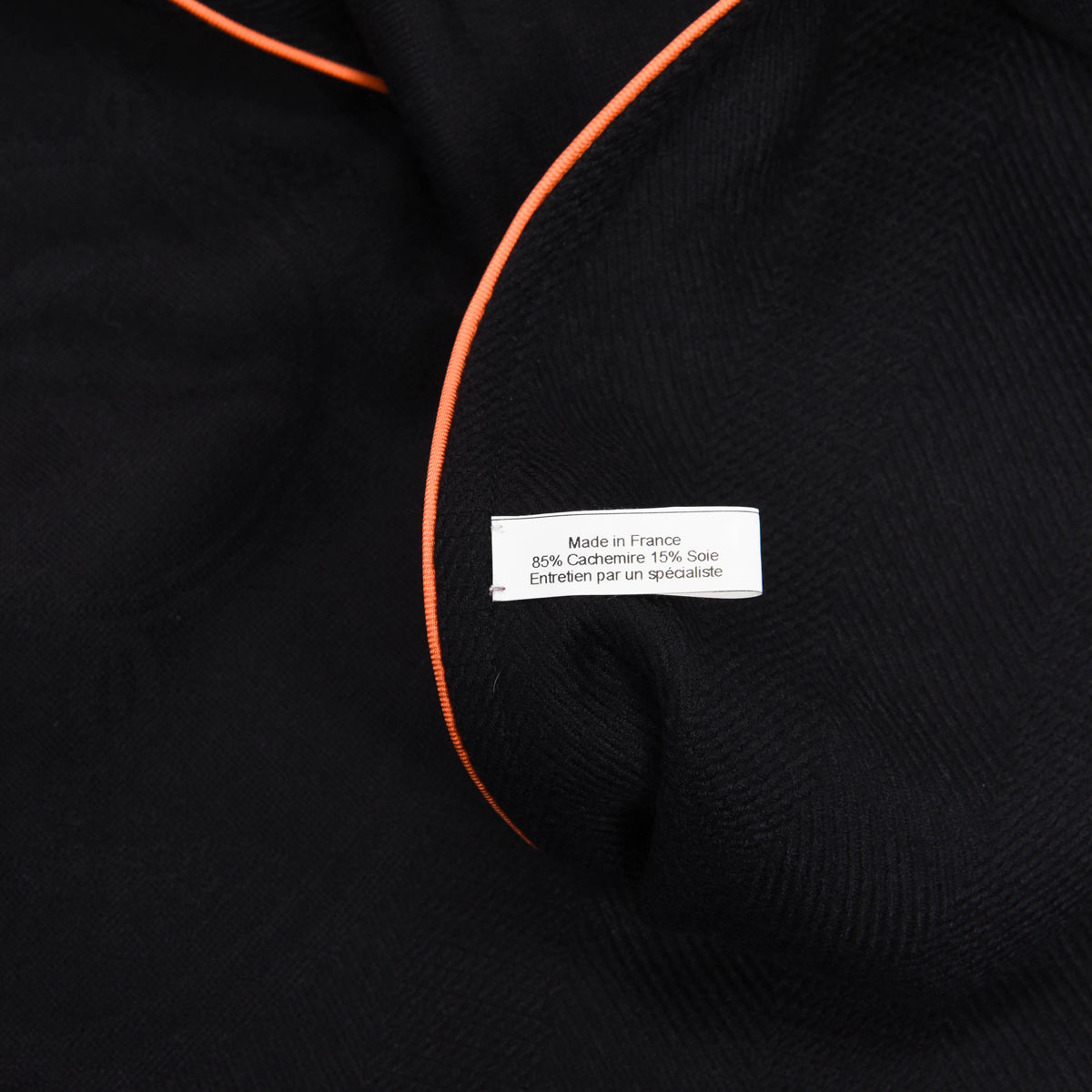 Hermes Black Cashmere Petit H Libris Cape Shawl