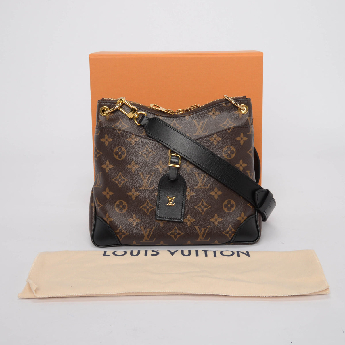 Louis Vuitton Black Monogram Canvas Odeon PM Bag