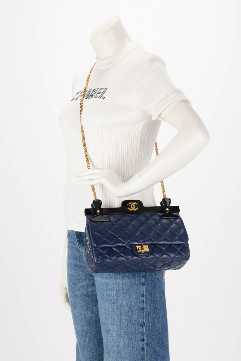 Chanel Navy Aged Calfskin 2.55 Reissue Hanger Flap Bag