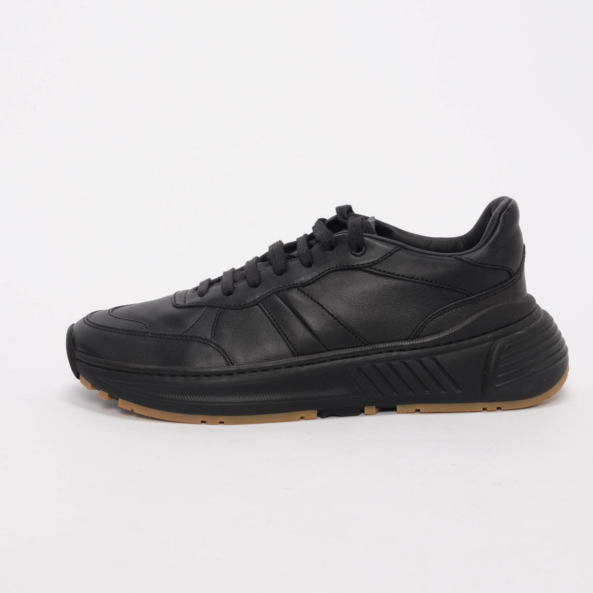 Bottega Veneta Black Leather Speedster Sneakers 42