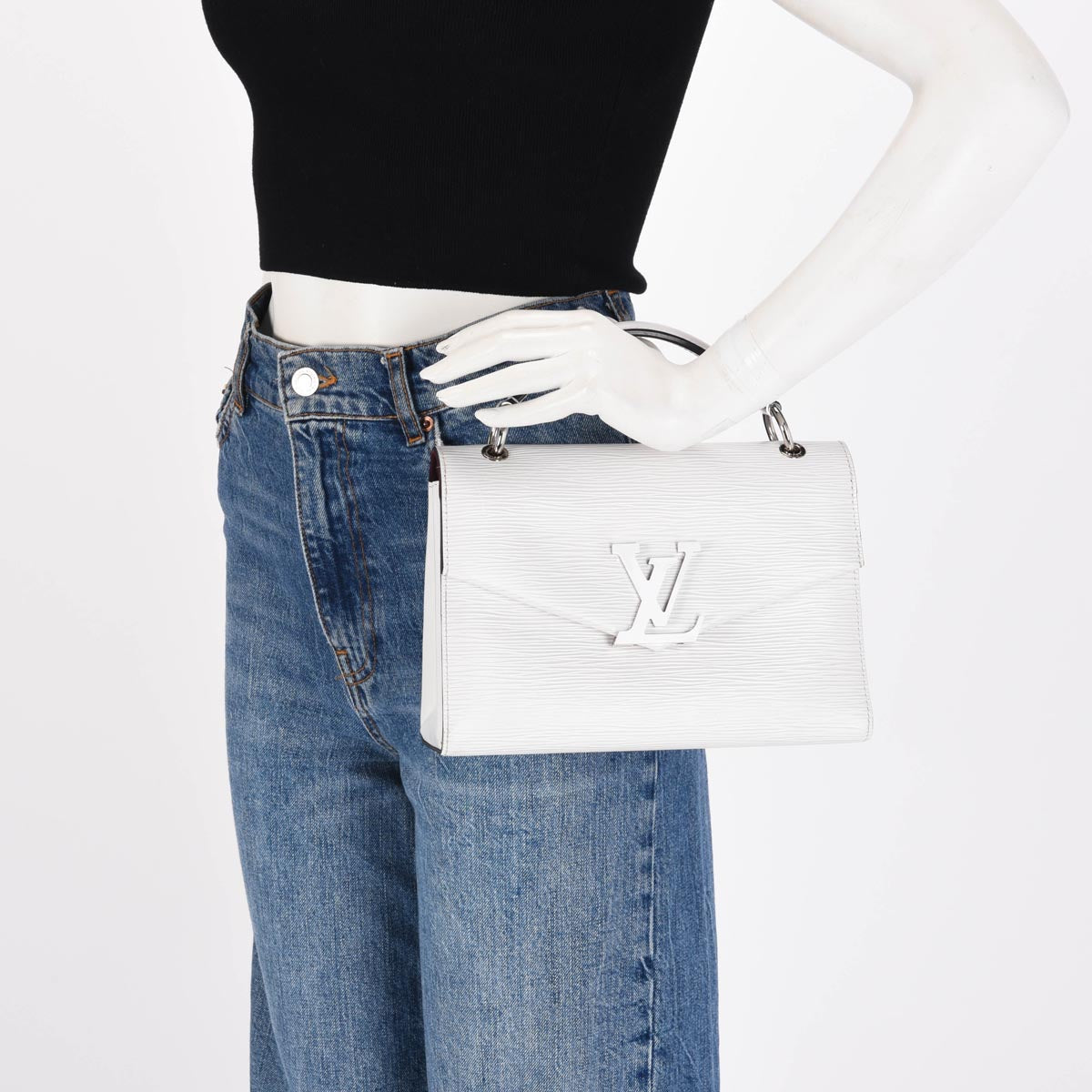 Louis Vuitton White Epi Leather Pochette Grenelle