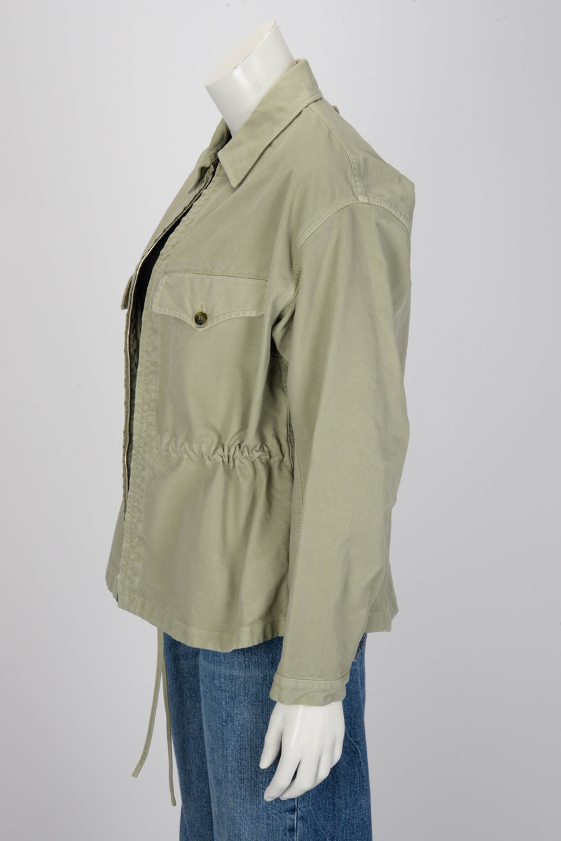 Prada Agave Old Canvas Anorak Jacket IT 38