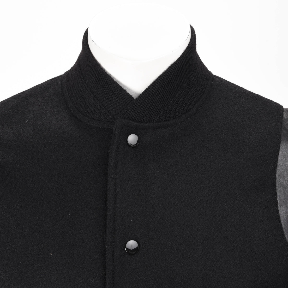 Saint Laurent Black Wool & Lambskin Teddy Jacket 50