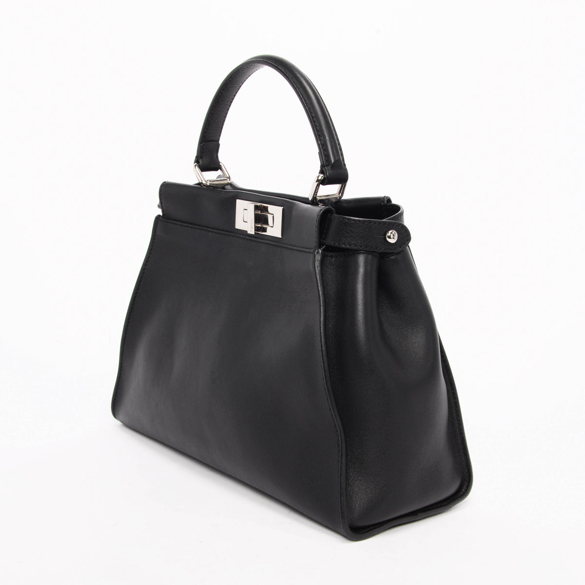 Fendi Black Calfskin Medium Monster Eyes Peekaboo Bag