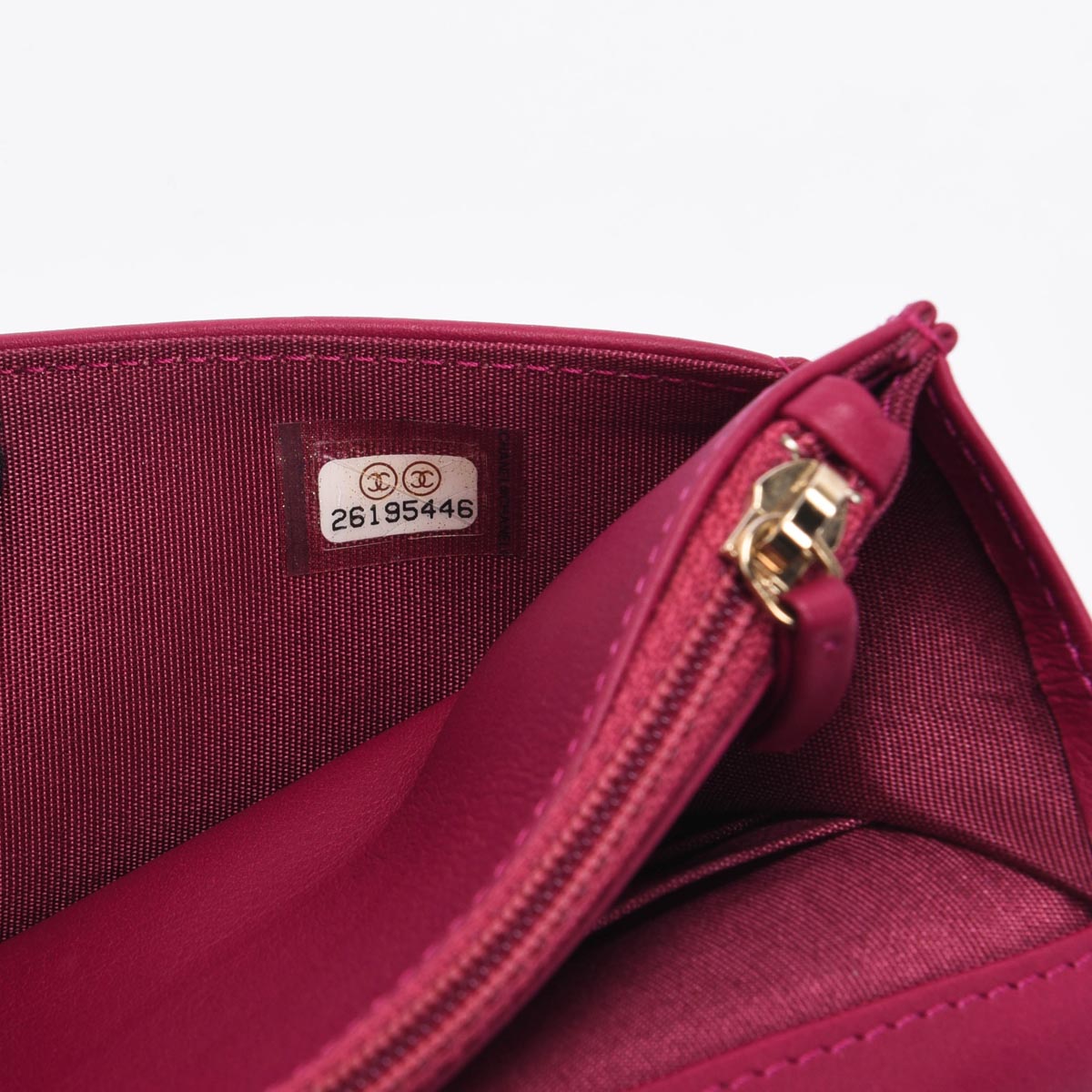 Chanel Magenta Lizard & Lambskin Chain Around Boy WOC