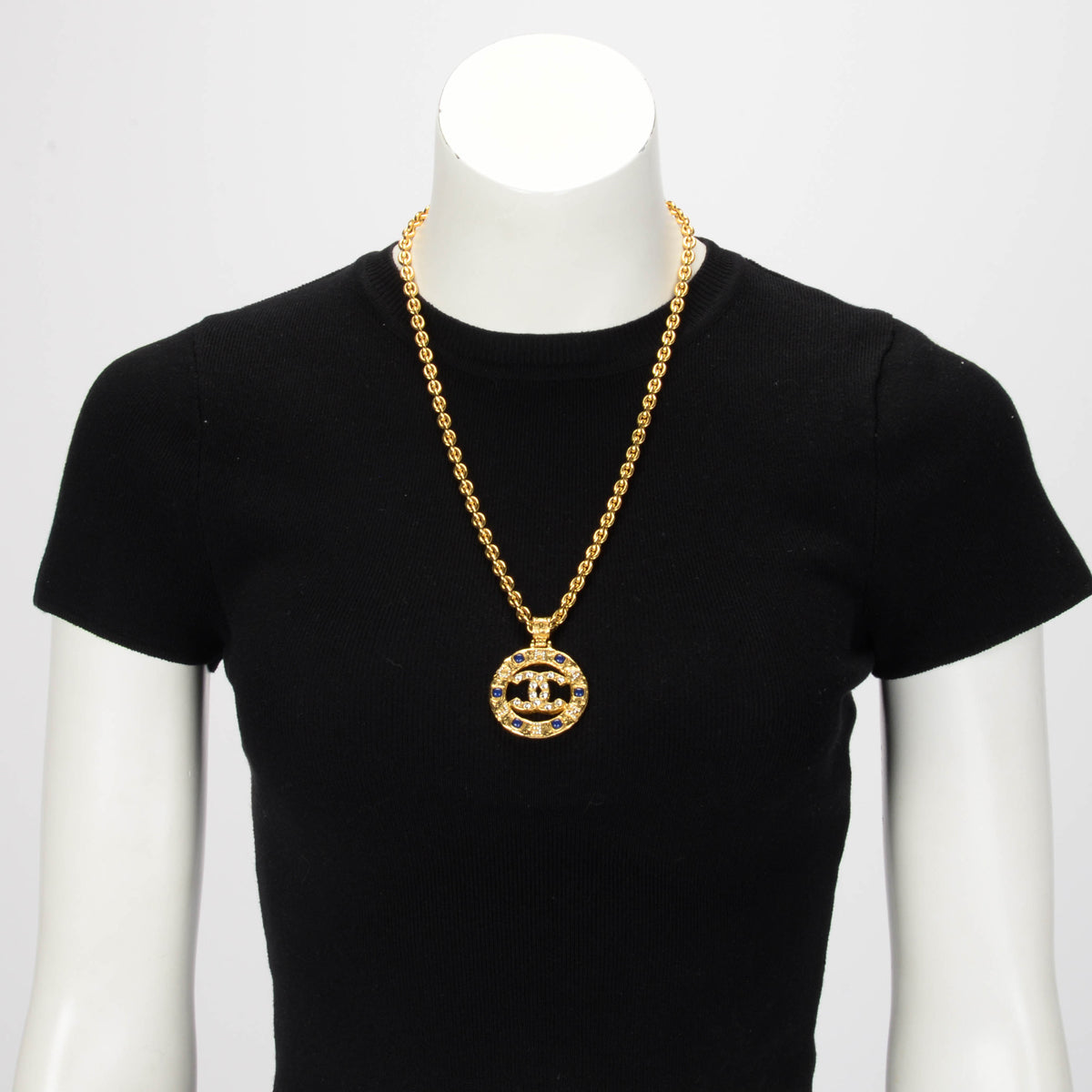 Chanel Gold Gripoix Medallion Necklace