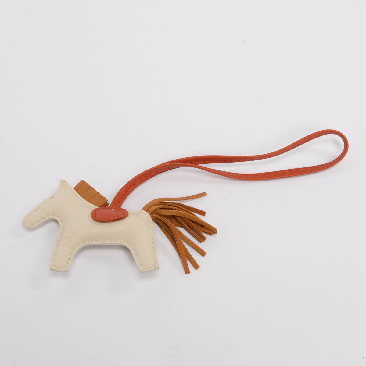 Hermes Craie Milo Lambskin Rodeo PM Bag Charm