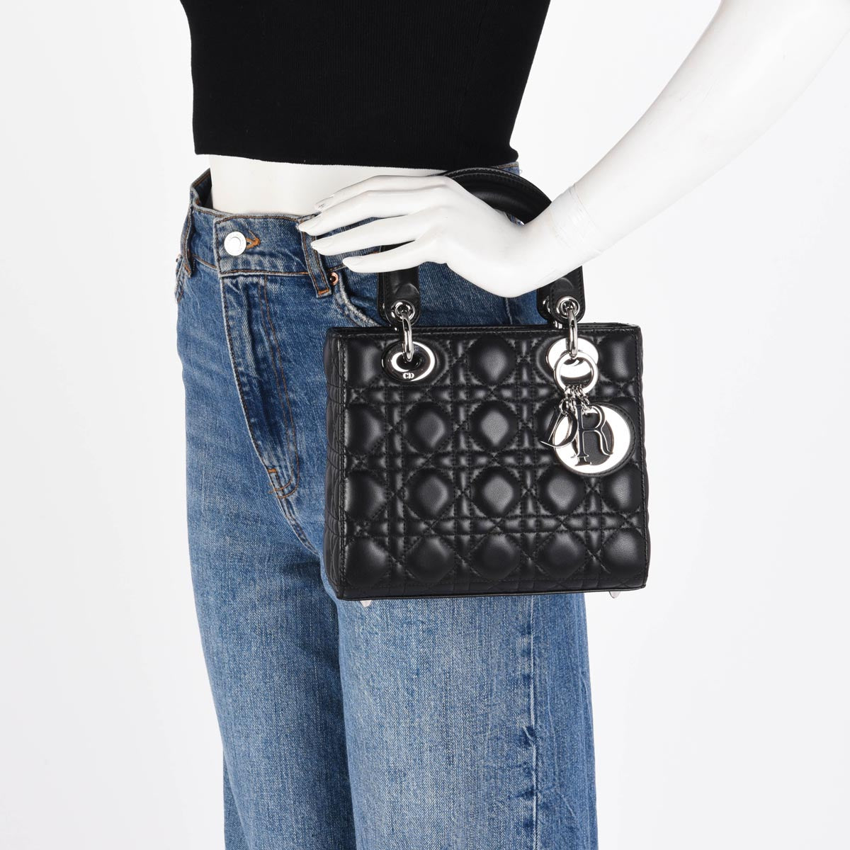 Dior Black Cannage Lambskin Small MyABC Lady Dior Bag