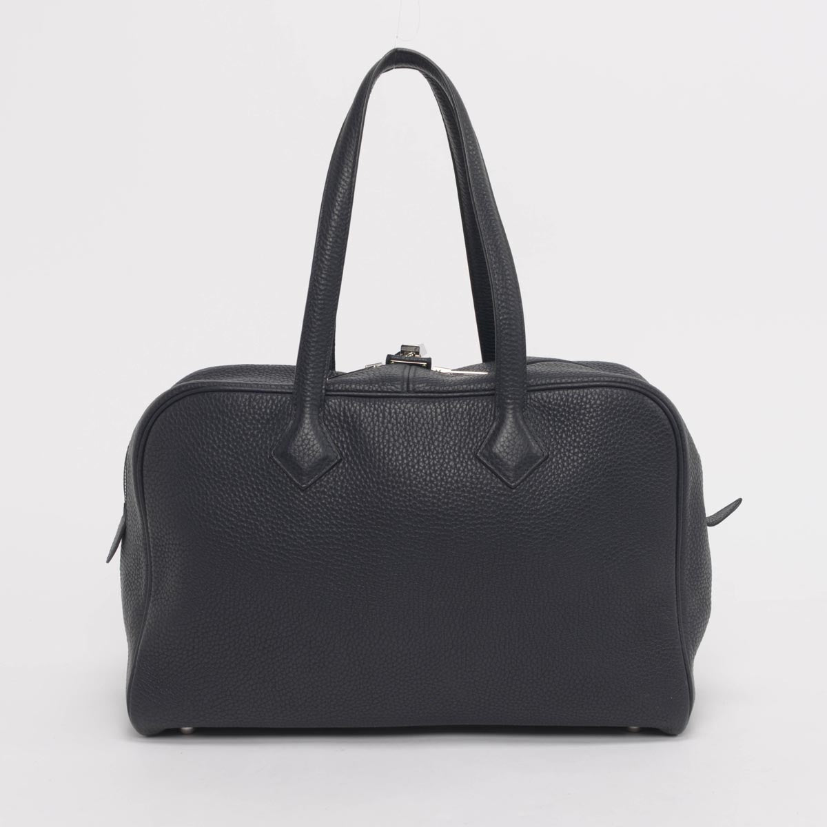 Hermes Dark Navy Clemence Leather Victoria II 35 Bag