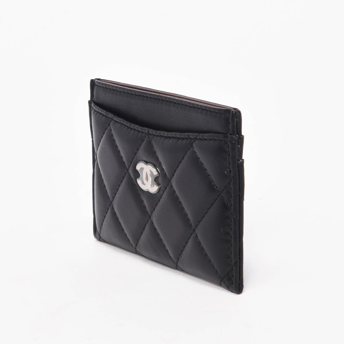 Chanel Black Quilted Lambskin Classic CC Card Holder