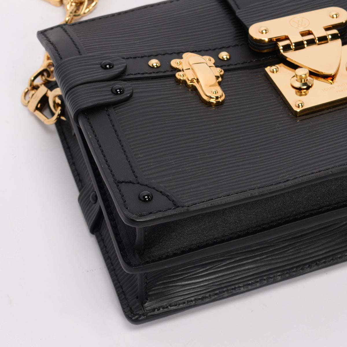 Louis Vuitton Black Epi Leather Trunk Clutch