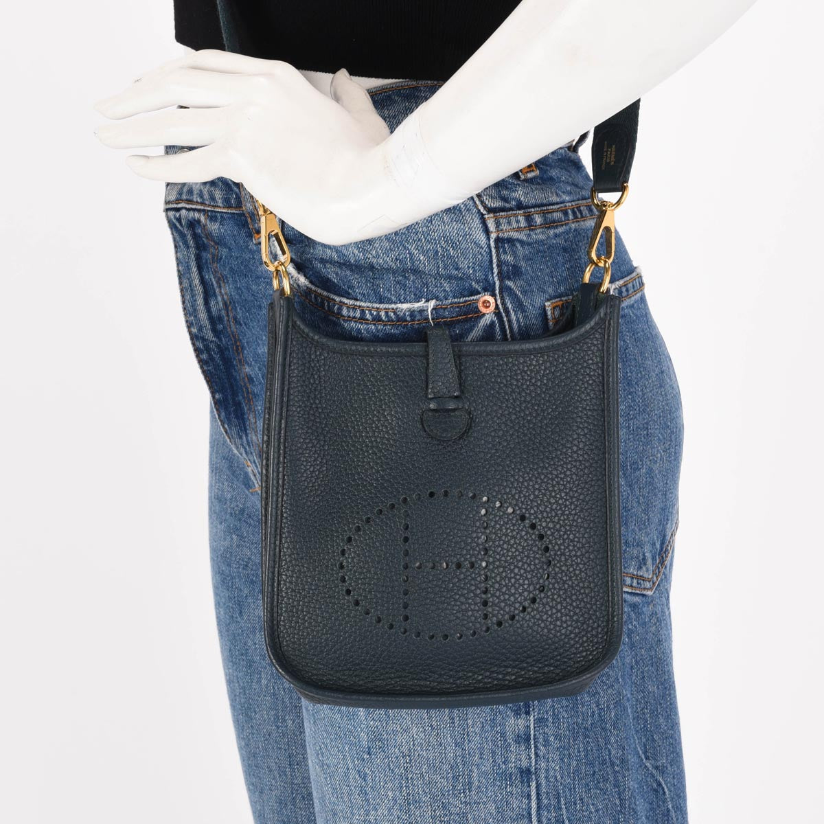 Hermes Vert Cypress Clemence Evelyne TPM Bag