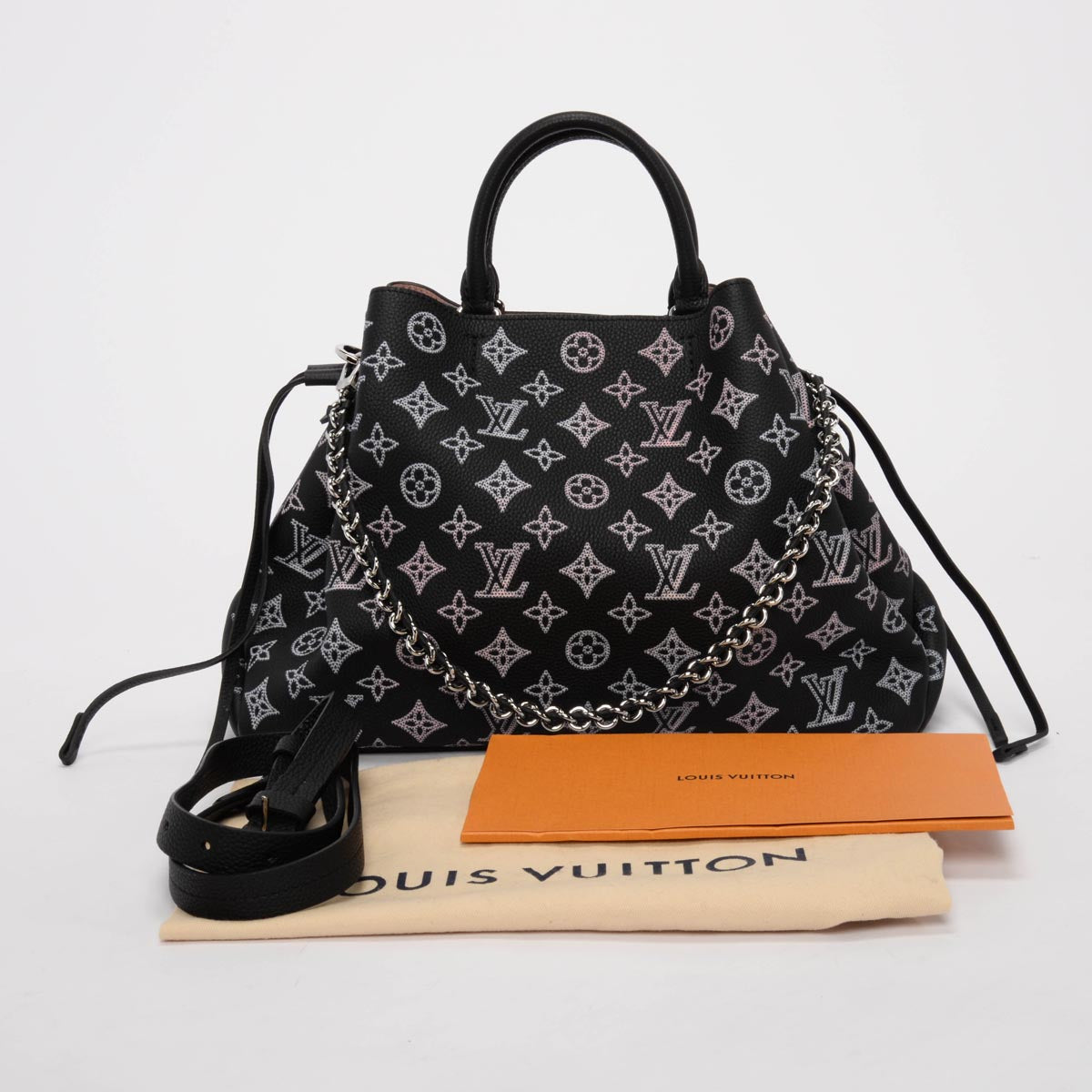 Louis Vuitton Black Mahina Flight Mode Bella Tote