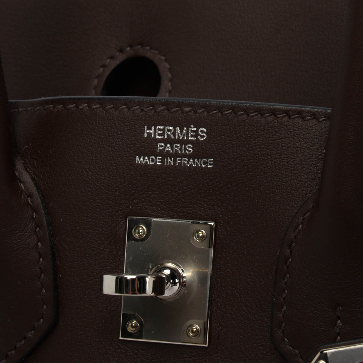 Hermes Moka & Ecru Swift & Toile H Birkin 25