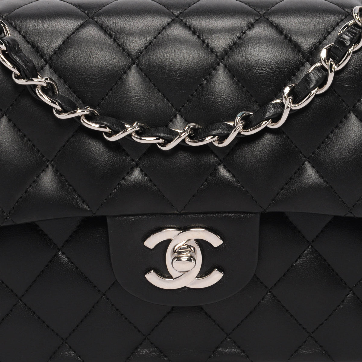 Chanel Black Quilted Lambskin Small Classic Flap Bag