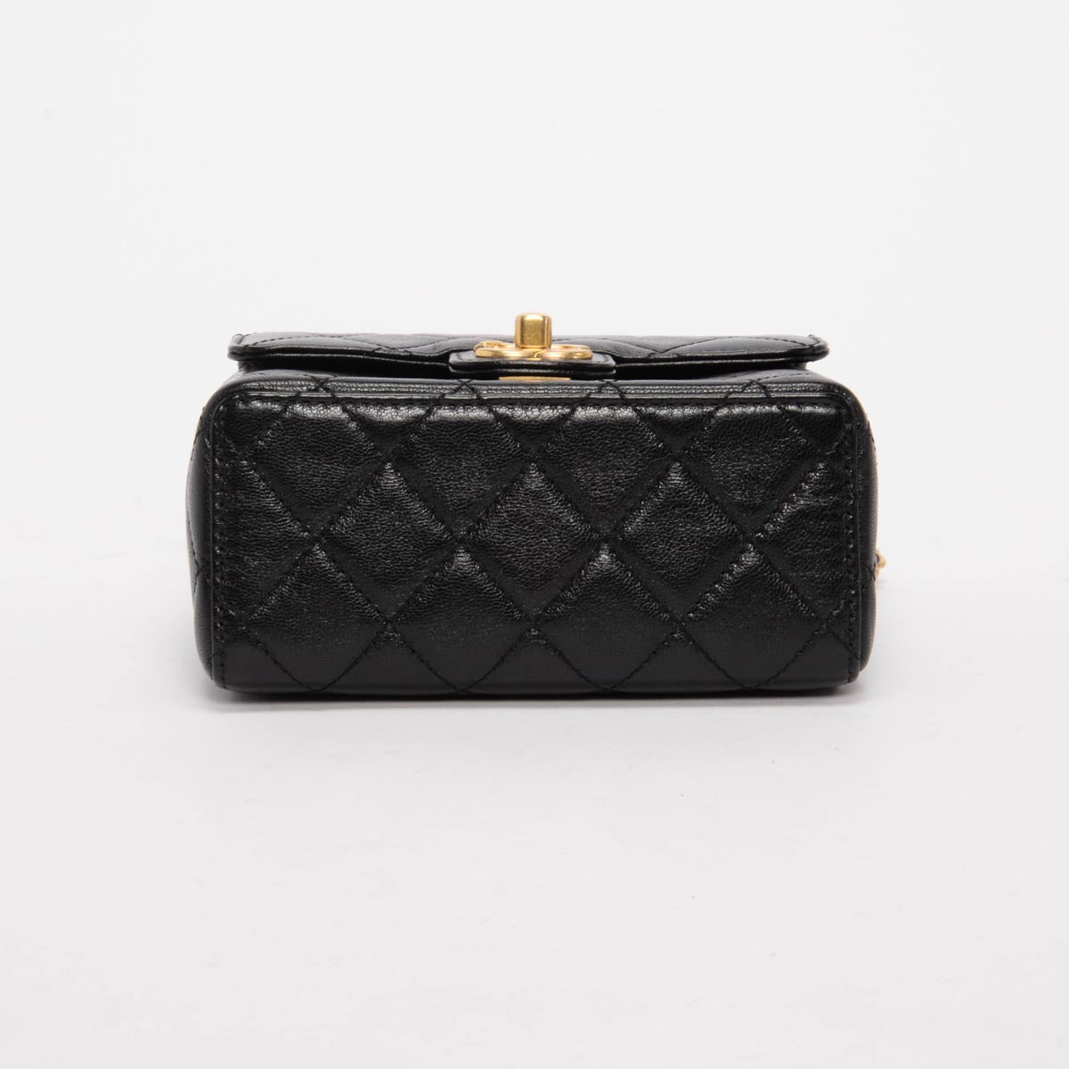 Chanel Black Quilted Goatskin Mini Square Flap Bag