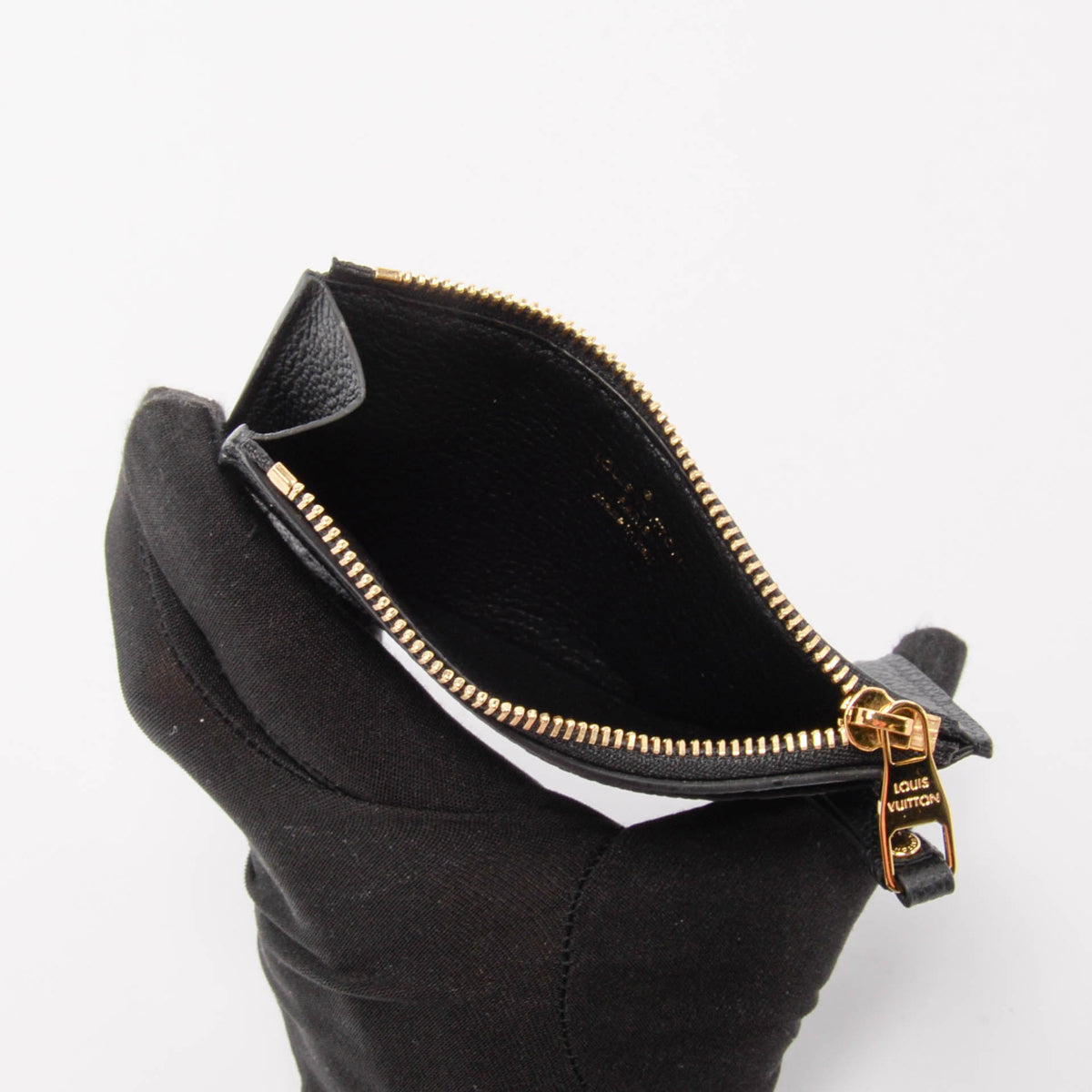 Louis Vuitton Black Monogram Empreinte Zip Card Holder