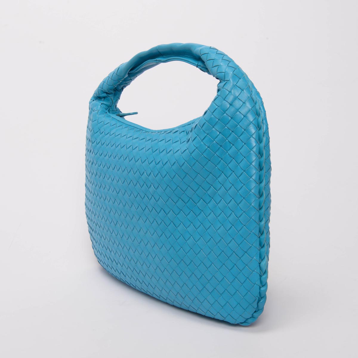 Bottega Veneta Aqua Intrecciato Small Veneta Hobo Bag