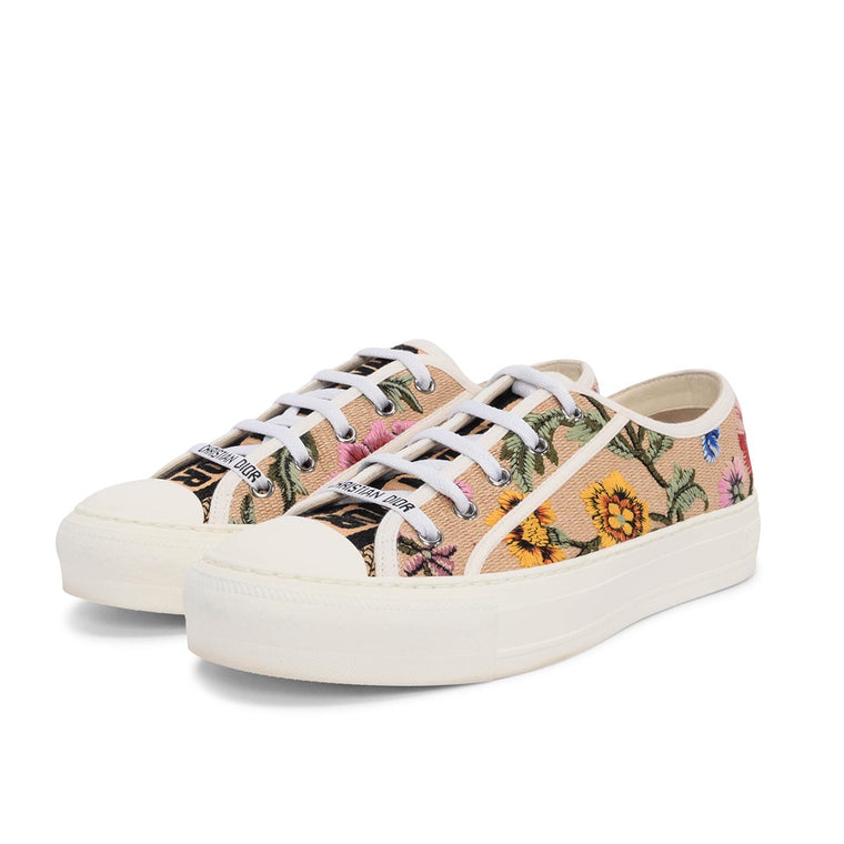 Dior Multi Colour Floral Embroidered Walk'N'Dior Sneakers 38