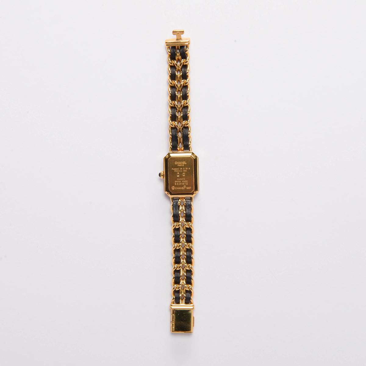 Chanel Black & Gold Chain Premiere Watch