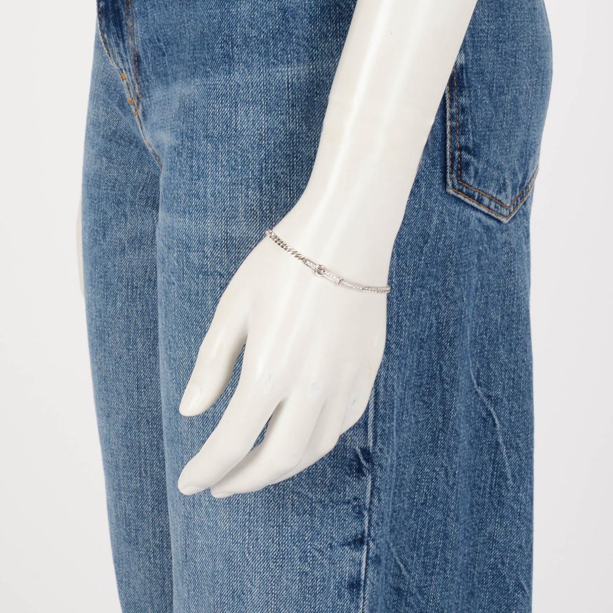 Hermes White Gold & Diamond Etriviere Bracelet