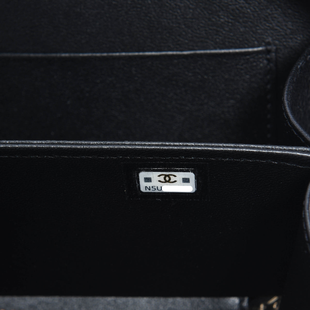 Chanel Black Quilted Lambskin Chain Handle Vanity Bag