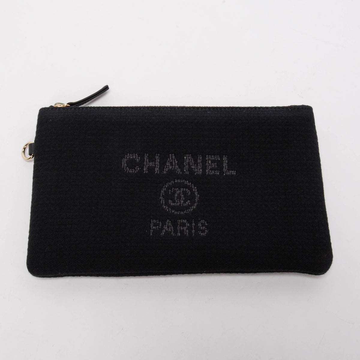 Chanel Black Canvas Small Deauville Tote